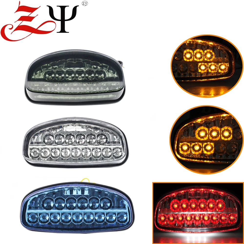 

Motorcycle LED Rear Turn Signal Tail Stop Light Lamps Integ For Honda CBR1100XX Hornet 600 CBR1100XX Hornet 250