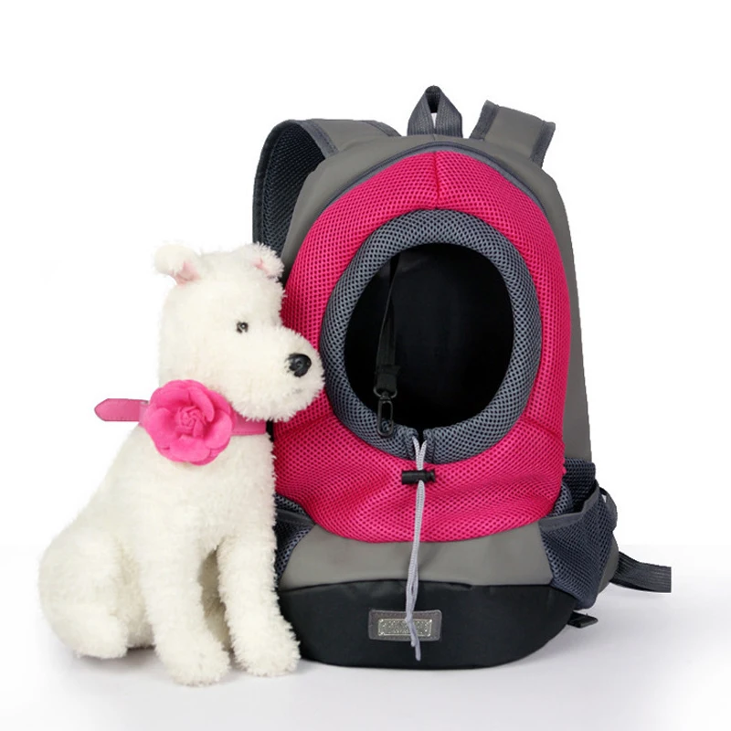 

Adjustable Outdoor Pet Dog Carrier Bag Pet Dog Front Bag New Out Double Shoulder Portable Travel Backpack Mesh Backpack Head