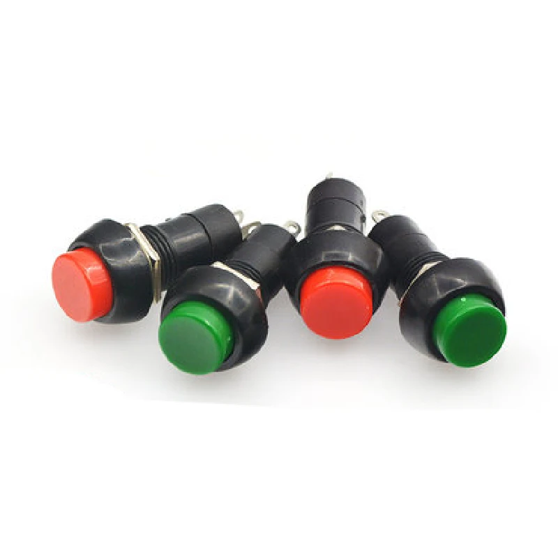 5Pcs PBS-11 Zelfsluitende/Momentary Switch Lockless Drukknop 12Mm Rood Groen