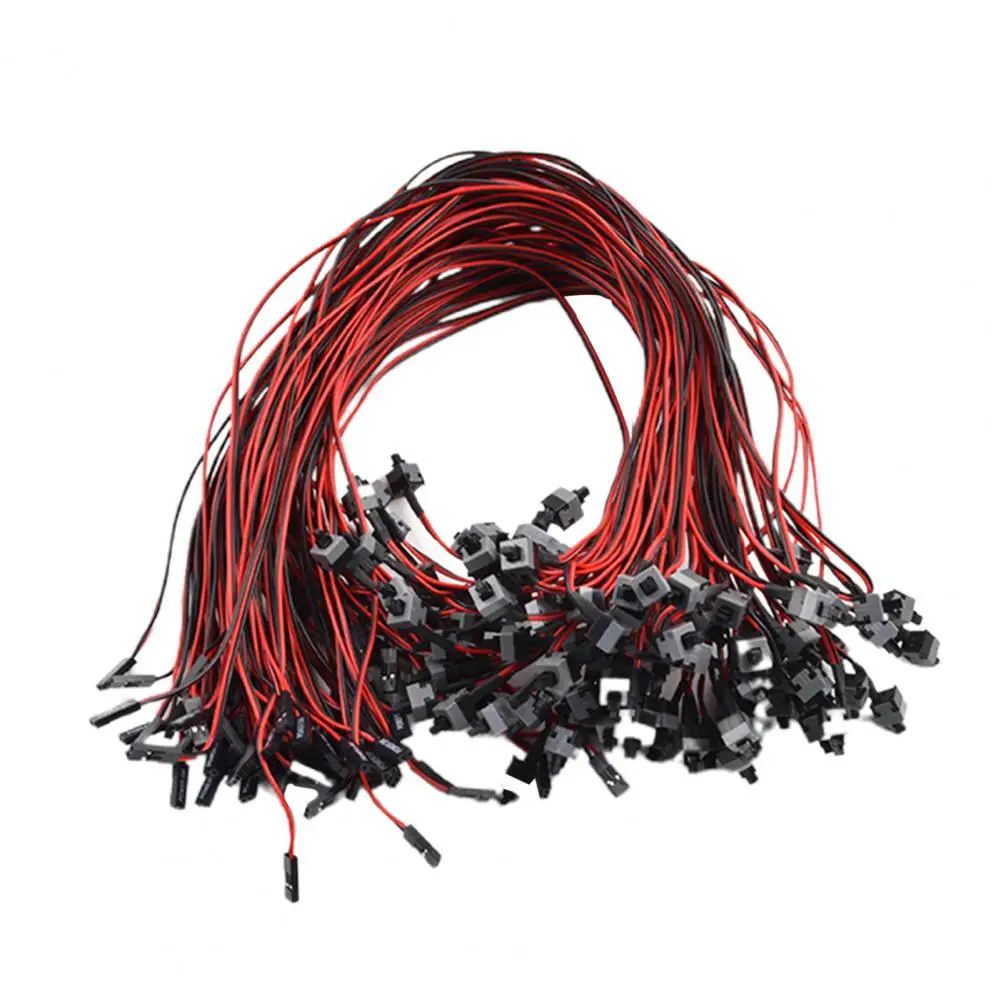 Universal Power Line Motherboard Reset On/Off Button Replacement Switch Cable for Desktop PC