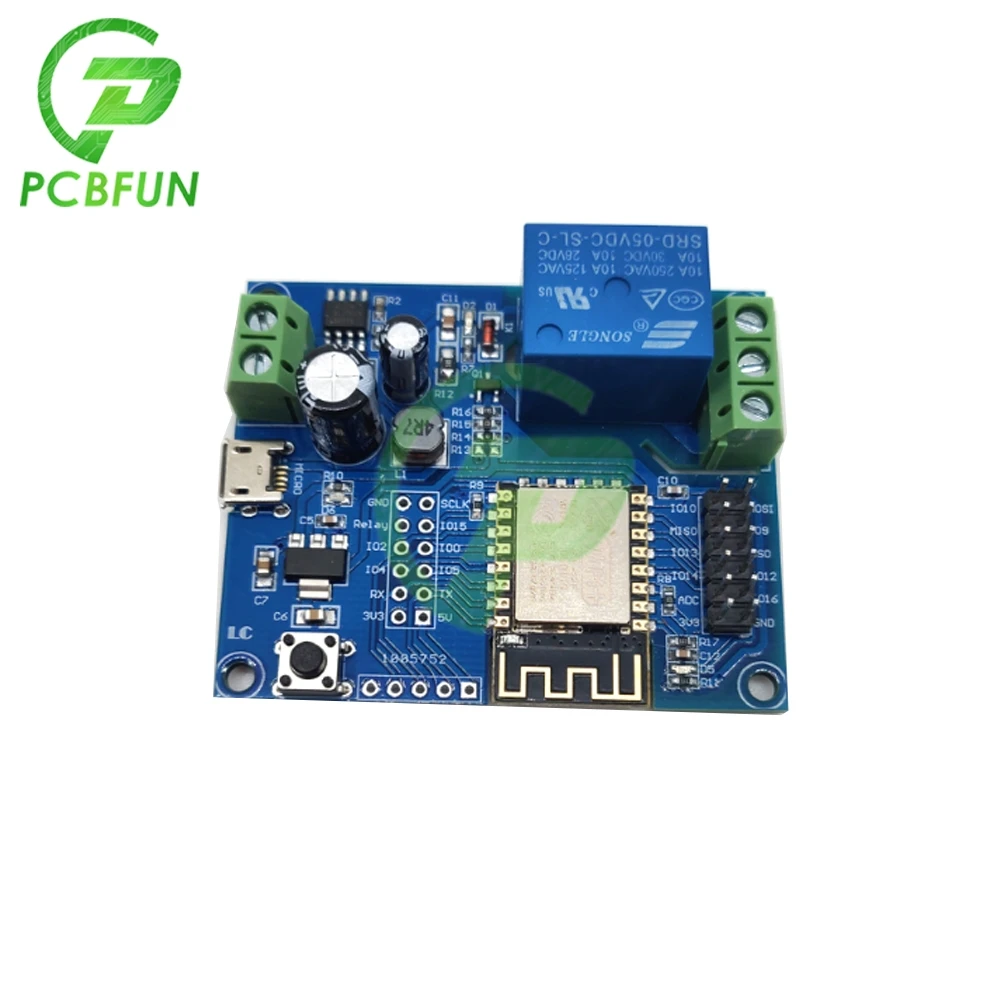 Cc 5V-80V dell\'alimentazione elettrica GND RX TX 5V ESP8266 TTL Respectiv di cc 12V 24V del modulo di relè di ESP8266 WIFI singolo modulo