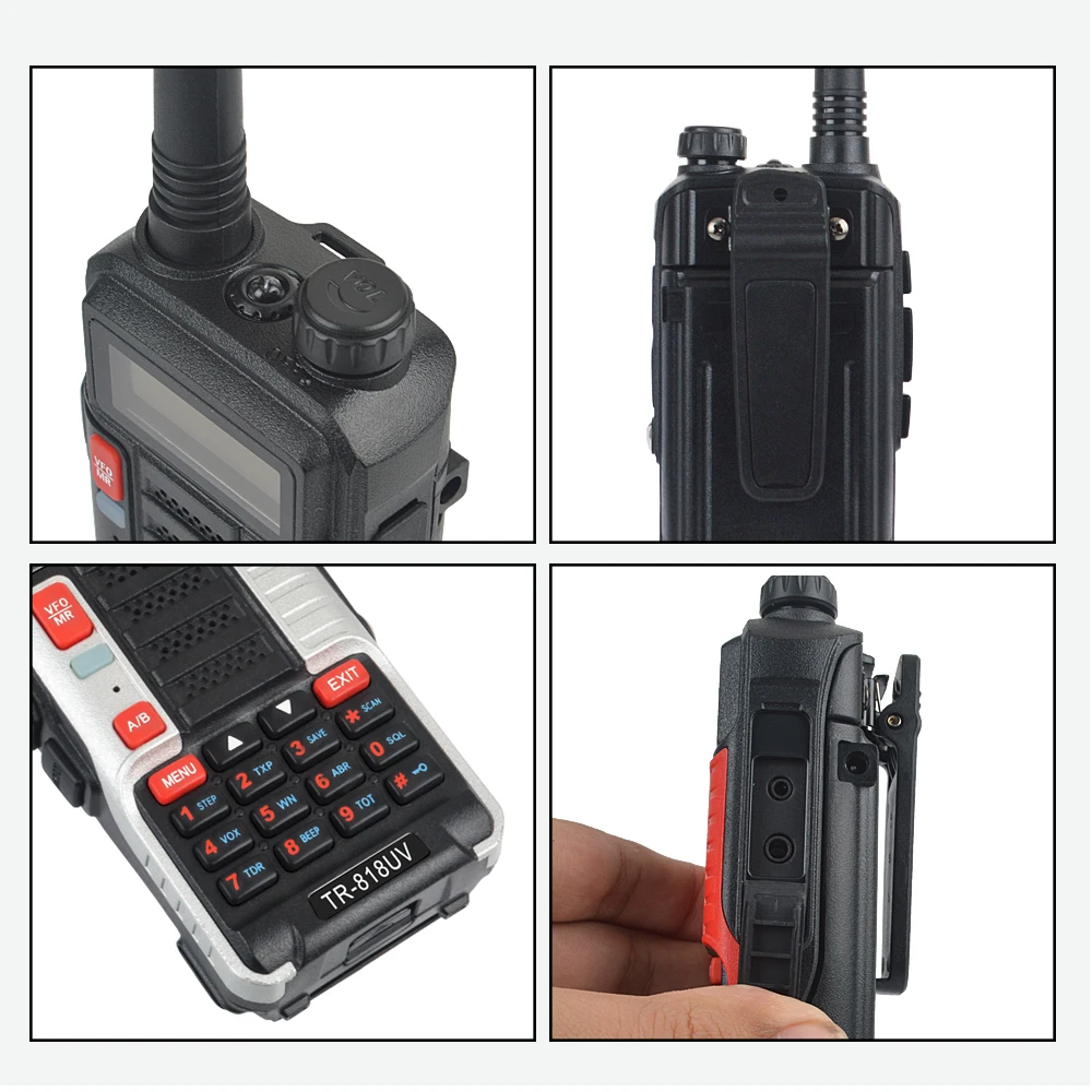 TR-818UV Dual Band walkie talkie 8 วัตต์BaofengวิทยุVHF 136-174MHz UHF 400-520MHz 128CHวิทยุFMแบบพกพา