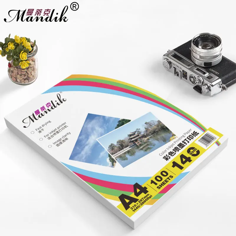 120g 140g A3 A4 100 sheets per pack double side matte inkjet printing coated photo paper