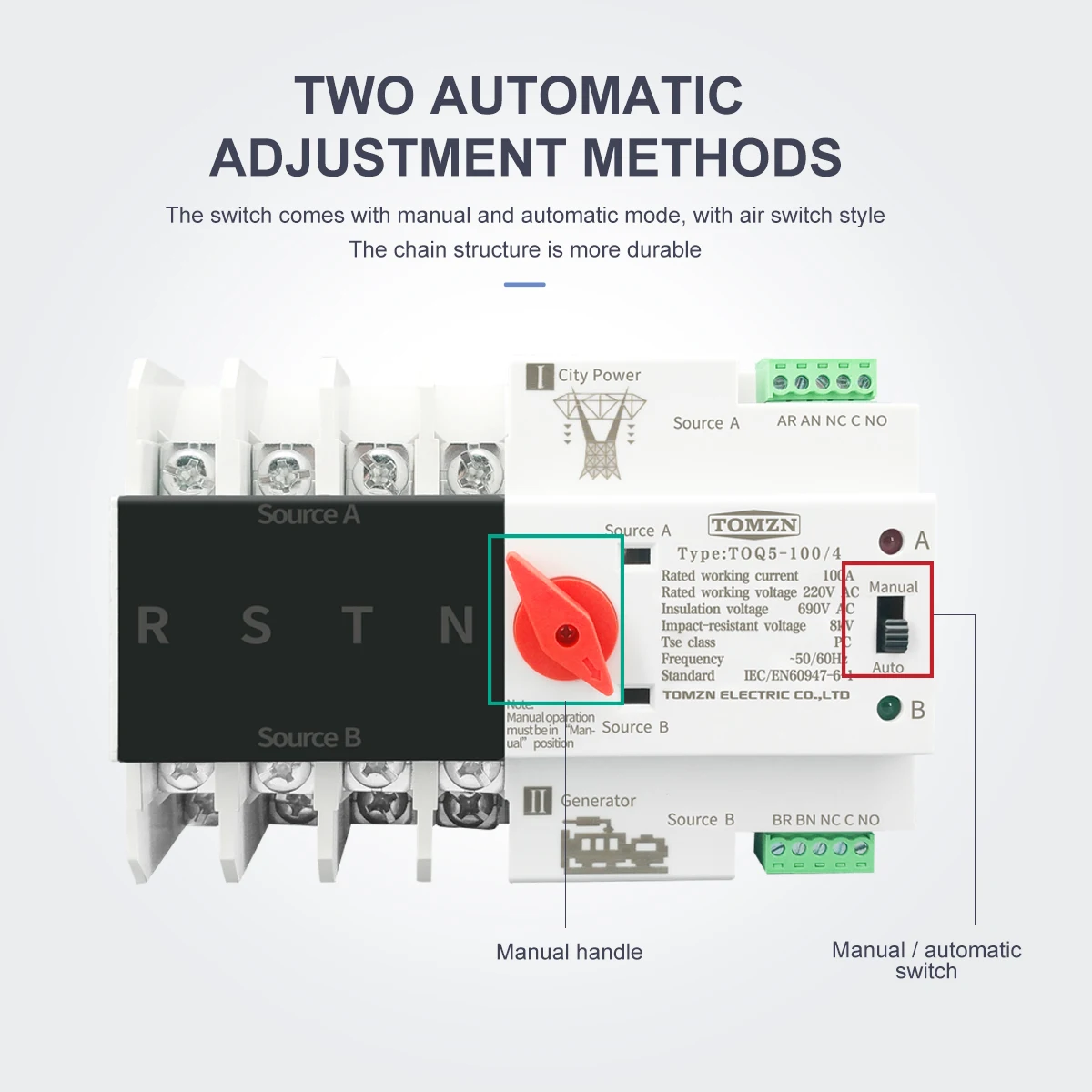 Imagem -05 - Mcb tipo Interruptor de Transferência Automático de Potência Dupla Ats p 63a 230 v