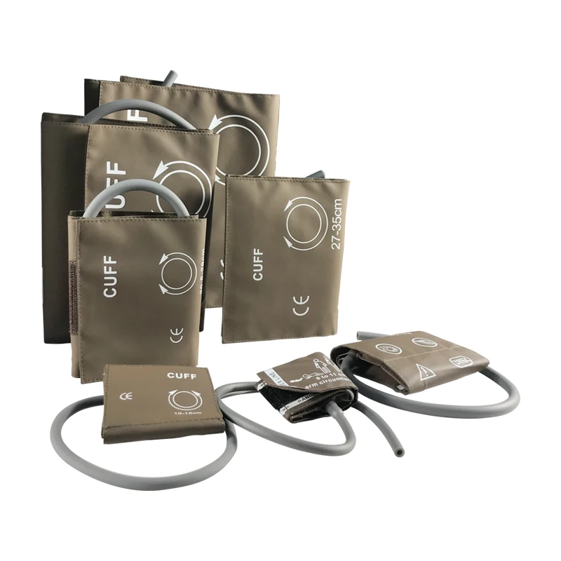 All Sizes In One Set Reusable Blood Pressure NIBP Cuff With Single Tube For Neonates to Adult Size Patient Monitor Single Hose