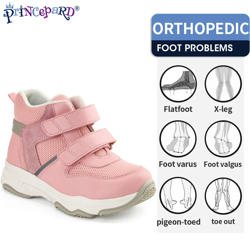 Girls Boys Orthopedic Sneakers with Arch Support Princepard Corrective Insole Footwear Autumn Spring Sport Running Casual Shoes