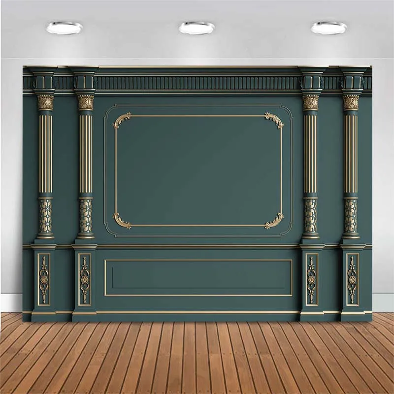 MOCSICKA أسود أخضر ريترو باب غرفة خلفيات للتصوير الفوتوغرافي لحفل زفاف عيد ميلاد صورة المتصل خلفية صور استوديو الدعائم