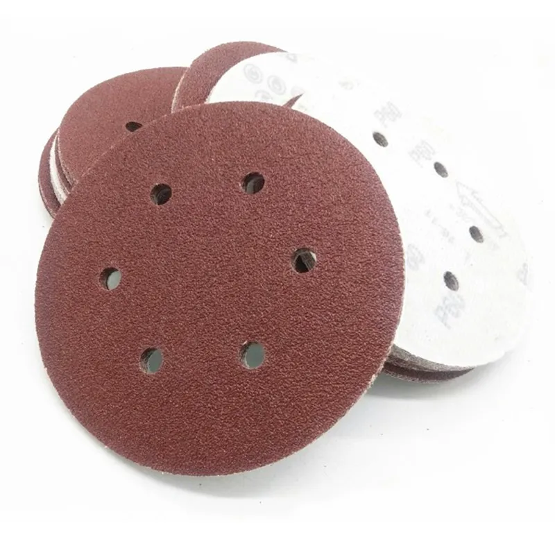 10pcs 5 Inch 125mm Round Sandpaper Six Hole Disk Sand Sheets Grit 40-2000 Hook And Loop Sanding Disc Polishing Sheets
