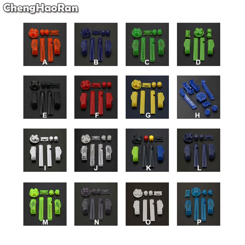 ChengHaoRan Hot Multi-Color Replacement Keypads L R A B Buttons For Gameboy Advance Frame For GBA D Pads Power ON OFF Button