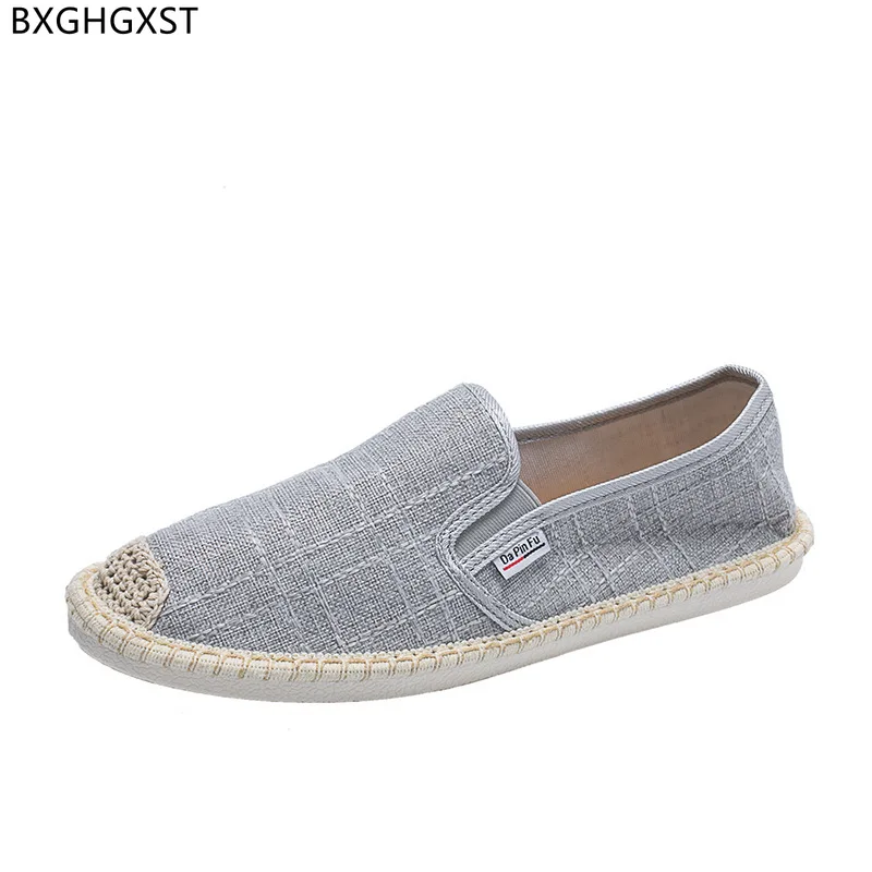 Fisherman Casual Shoes for Men Loafers Men Barefoot Canvas Shoes Espadrille Homme Slip on Shoes Men Breathable Zapatilla Hombr