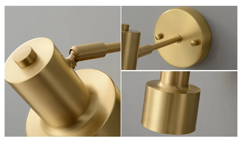 Modern Luxury Gold Metal Wall Light for Bedside Bed Room Entrance Study Hallway Mirror Spotlight Bathroom Home Decoration Lamps