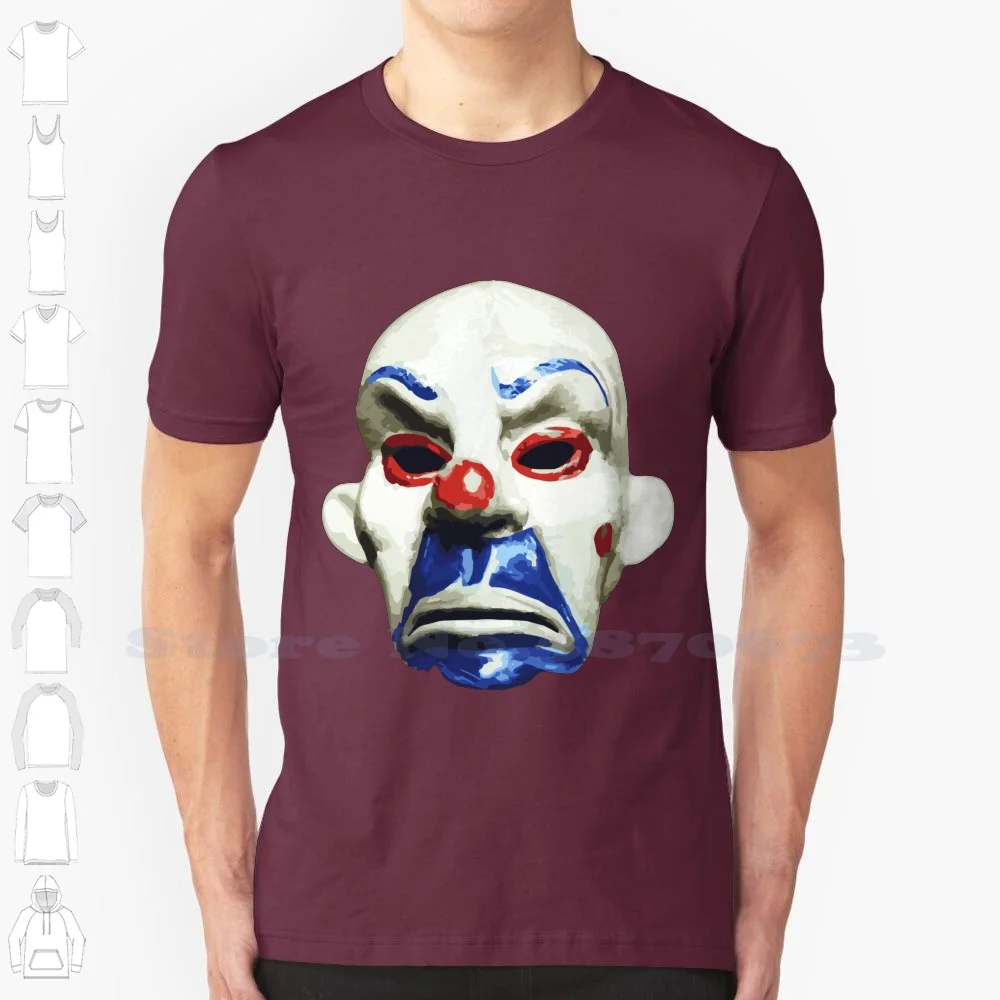 Clown Bank Heist Mask 100% Cotton T-Shirt The Joker Comics Heath Ledger Joker Movie Arthur Fleck Joaquin Phoenix Joker Joker