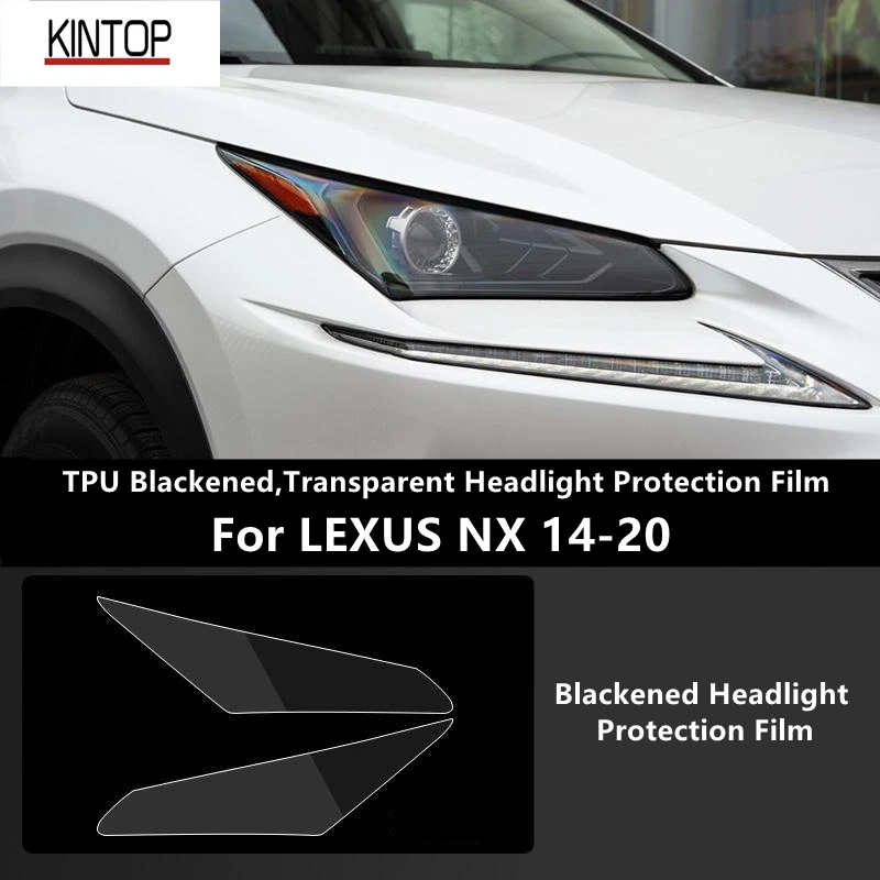 

For LEXUS NX 14-20 TPU Blackened,Transparent Headlight Protective Film, Headlight Protection,Film Modification