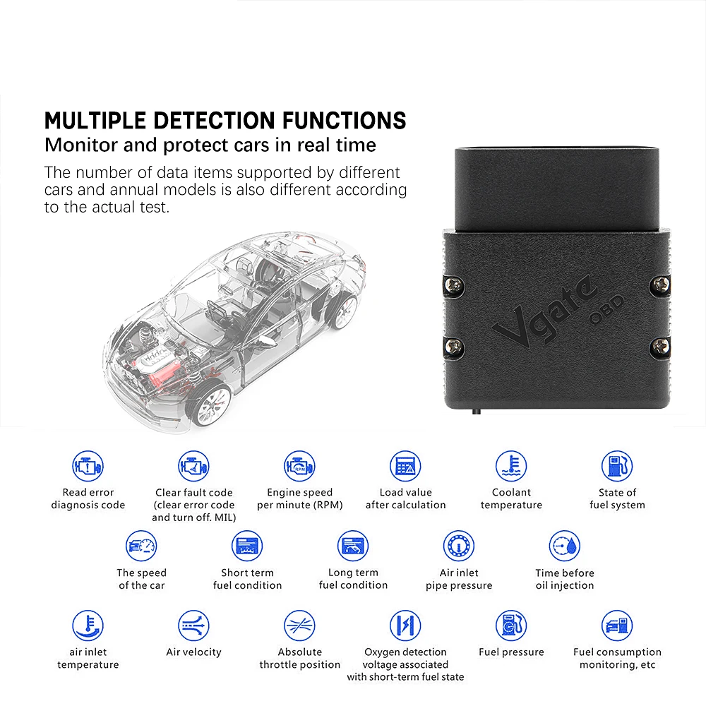 Vgate-VLinker MC Plus سيارة التشخيص الماسح الضوئي ، بلوتوث 4.0 ، OBD 2 ، OBD2 ، الدردار 327 ، واي فاي ، أندرويد ، IOS ، أداة السيارات ، PK OBDLINK V 1 5 #3