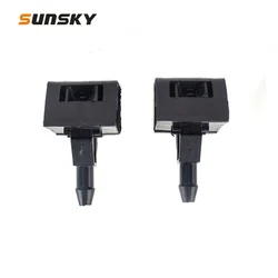 2 PCS Car Front Windshield Washer Wiper Jet Water Spray Nozzle 28932-JD000 for Nissan Qashqai +2 J10/ Dualis +2 2007-2013