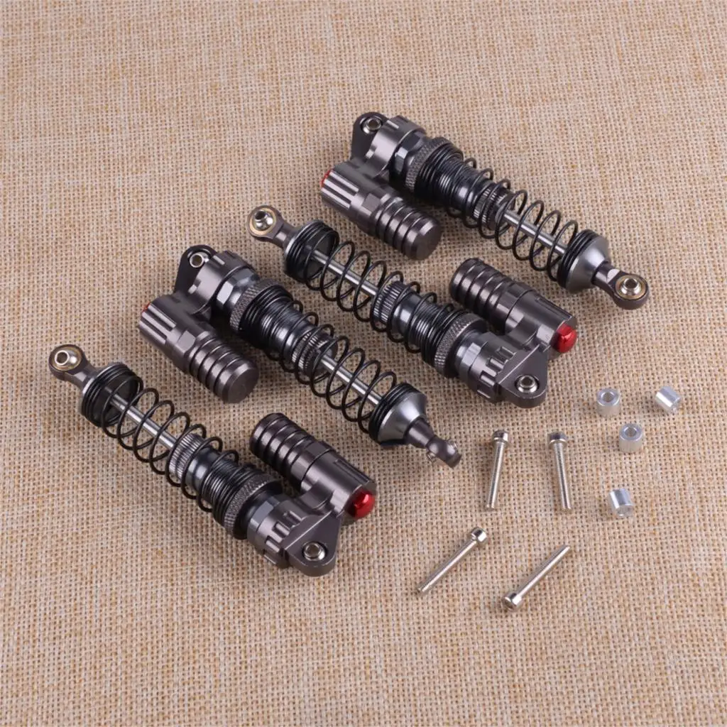 

LETAOSK 4pcs 90mm Aluminum Alloy Oil Suspension Shocks Absorber Damper Set Fit For RC Axial SCX10 II D90 TRX-4