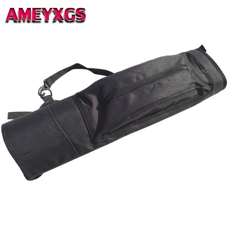 Archery Arrow Quiver Holder Pouch Pocket Back Shoulder Waist Bag Backpack with Zipper Pocket For Hunting Shooting Accessories