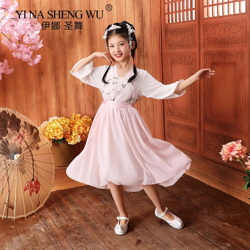 Kostum Cosplay Anak-anak Gaun Anak Perempuan Hanfu Cina Setelan Princess Tang Bordir Anak Perempuan Gaun Tradisional Cina Hanfu