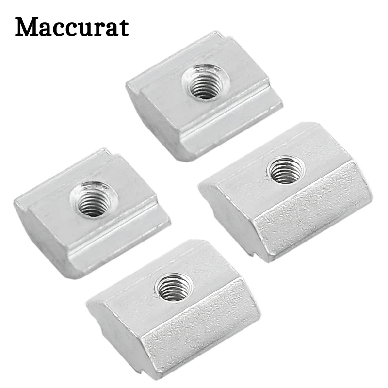 

50pcs/lot T Sliding Nut Lock nuts Nuts M3 M4 M5 for 2020 Aluminum Profile Slot 6 Connector Aluminum Accessor 3D Printer Parts