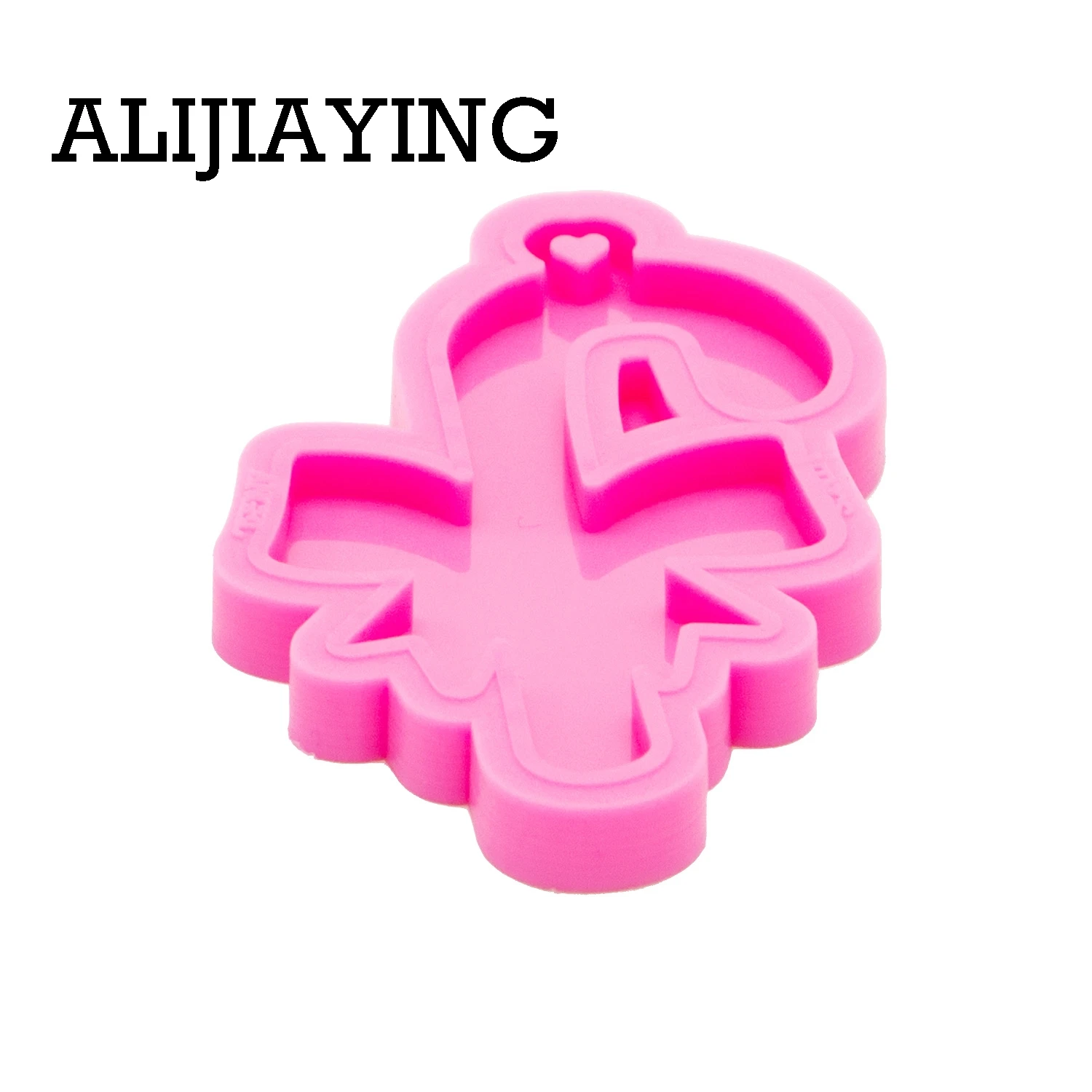 DY0185 Shiny Christmas Candy bow mold DIY keychain silicone molds craft keyring pendant jewelry keychains mould epoxy resin