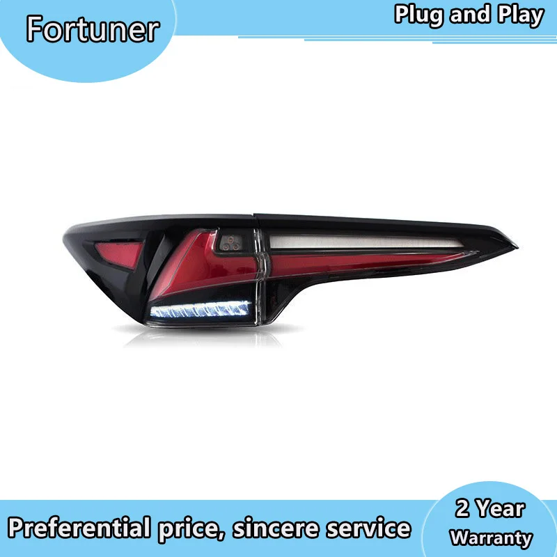Car Styling for Toyota Fortuner Taillights 2017-2019 Fortuner Tail Lamp+Turn Signal+Brake+Reverse image 3