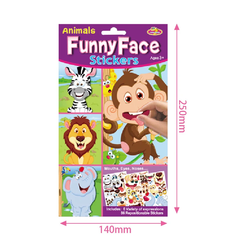 Children Kids New DIY Stickers Toys Cute Cartoon Princess Animals Dinosaur Unicorn Puzzle Sticker Games for Early Education Gift