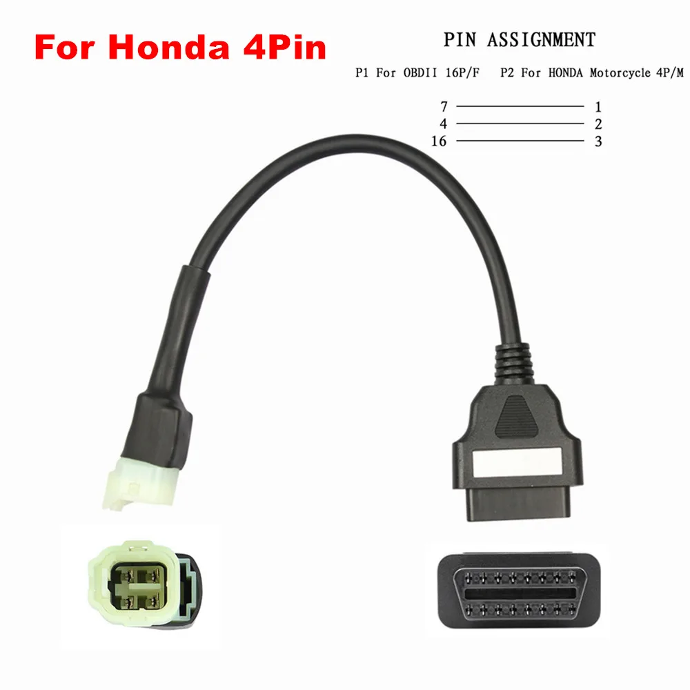 Universal OBD2 Motorcycle Cable For Honda 4Pin 6Pin For YAMAHA 3Pin 4Pin For Kawasaki/BENELLI/Suzuki/Ducati/KYMCO/K-CAN Jumper