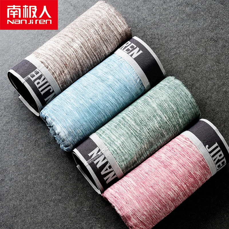 NANJIREN Underwear Panties Mens 4Pcs\\lot Underwear Camouflage Organic Natural Cotton Model Boxers Men Ventilate Plus Size Boxers