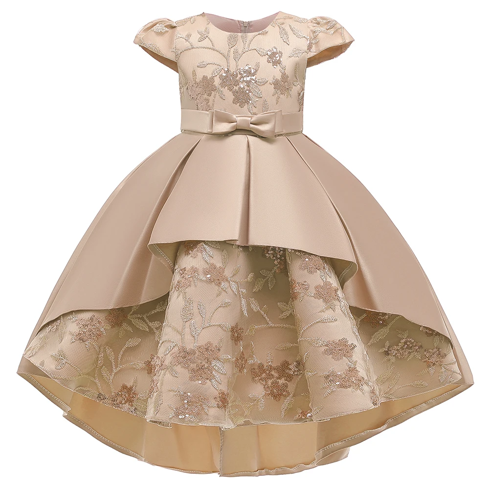 Abito da festa per bambini con ricamo floreale estivo per ragazza Costume natalizio wedding Princess Girls Dresses compleanno Prom abbigliamento per