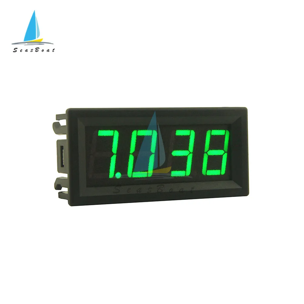 0.56 Inch Digital Voltmeter DC 0-100V Voltmeter Voltage Panel Meter Red/Blue/Green For 6V 12V 24V Electromobile Motorcycle Car