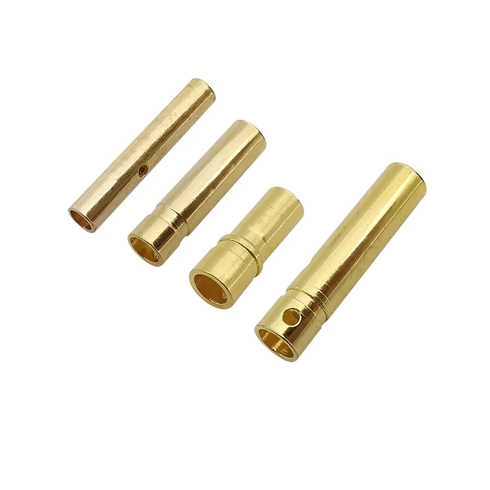 Conectores Banana Tipo Bala de 2mm 3mm 3.5mm 4mm Dorados, Macho y Hembra para Baterías RC 5