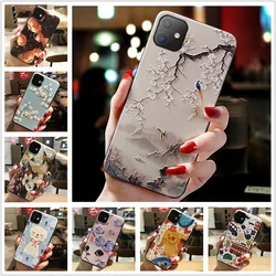 3D Emboss Flower Cover For Xiaomi 11 Lite 5G NE Silicon Soft TPU Phone Case For Xiaomi 11 Lite NE 5G Covers Relief Mi 11 11Lite