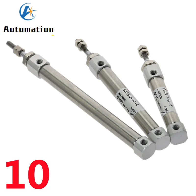 1pc CDJ2B Type Mini Pneumatic Cylinder Double Acting Single Rod 10mm Bore 10~150mm Stroke Air Cylinder CDJ2B10