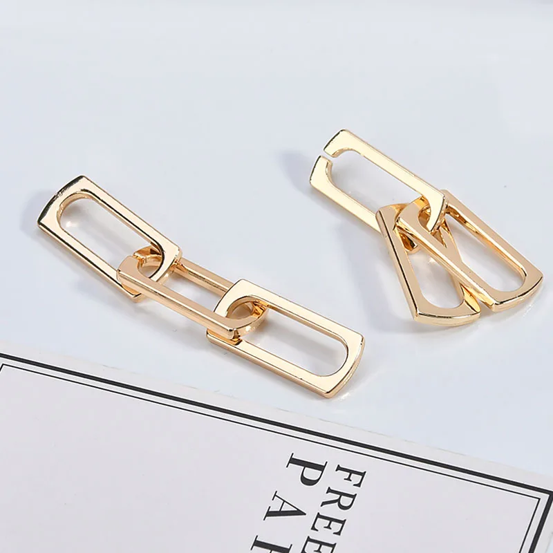 Diy jewelry accessories color-preserving electroplating alloy geometric cactus chain personality niche earrings eardrop material