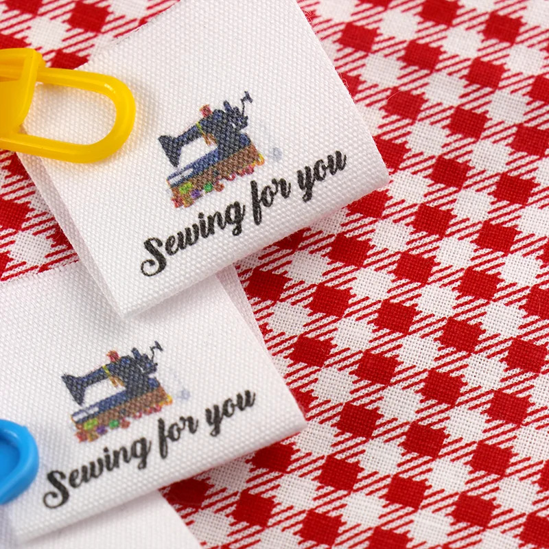 

30*60mm custom clothing label, personalized organic cotton webbing label, logo or text sewing label 50-500 pcs