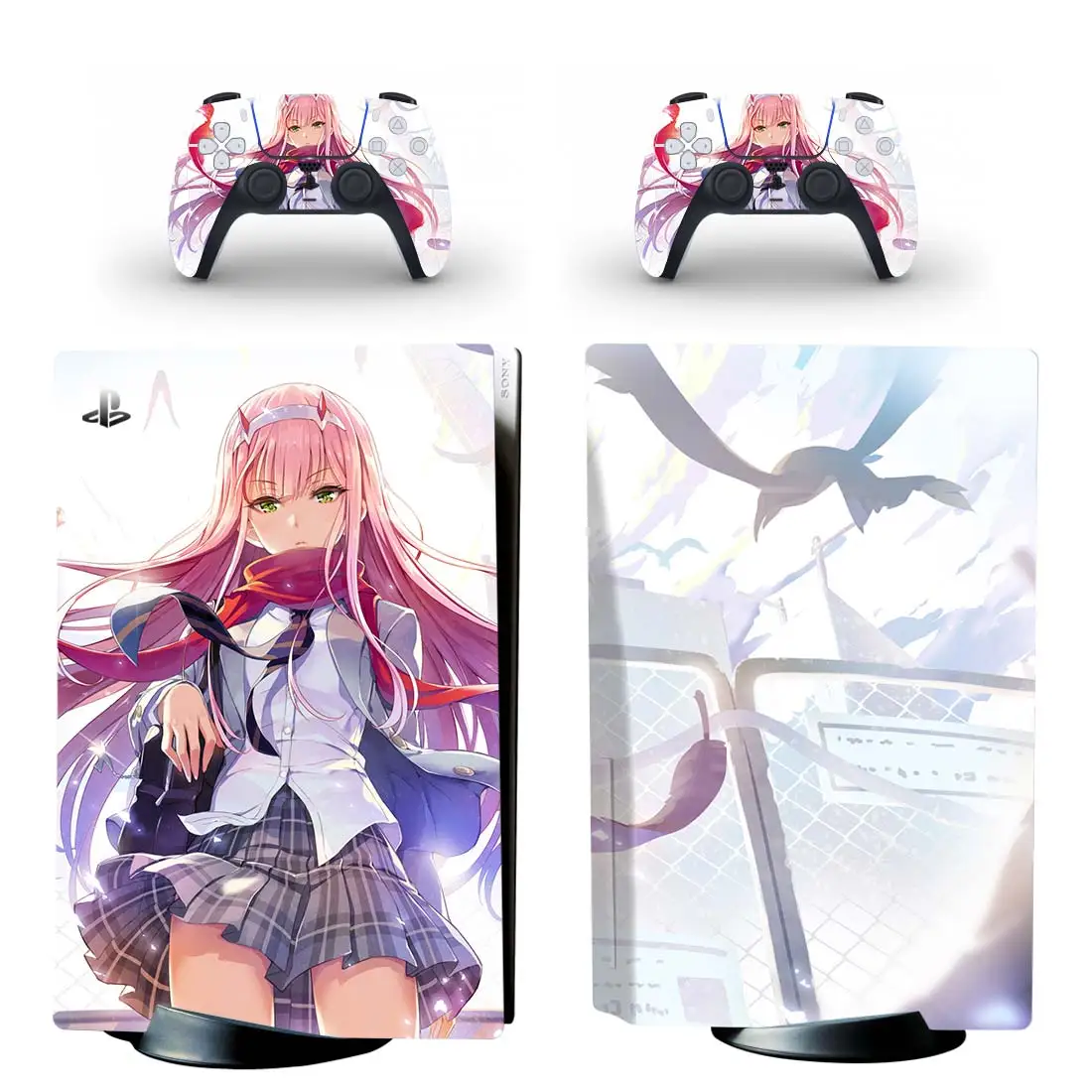 

DARLING in the FRANXX PS5 Standard Disc Sticker Decal Cover for PlayStation 5 Console and 2 Controllers PS5 Disk Skin Vinyl