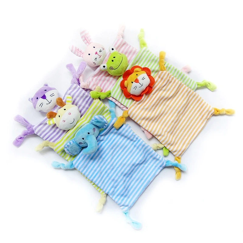 Baby Sleeping Blanket Baby Soother Appease Towel Soft Plush Animal Doll Teether Infant Nursing Burp cloth Baby Bib Baby Stuff