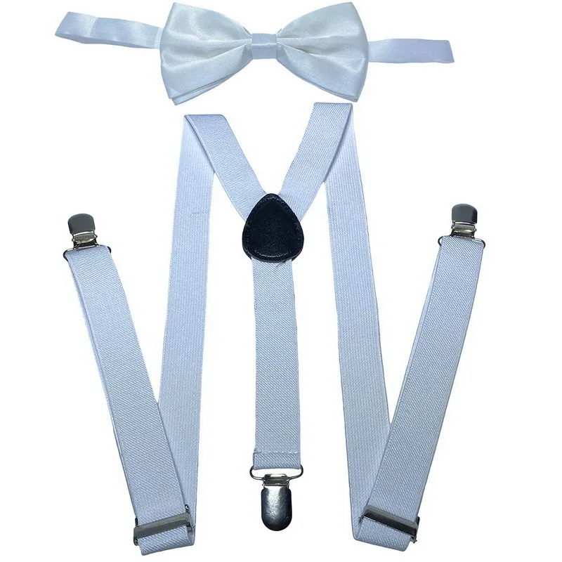 Men Women Sequin Suspenders Elastic Y Back Style  Metal Clips Bow Tie Pant  Tuxedo Braces Jazz Hats  Cosplay  Halloween Costume