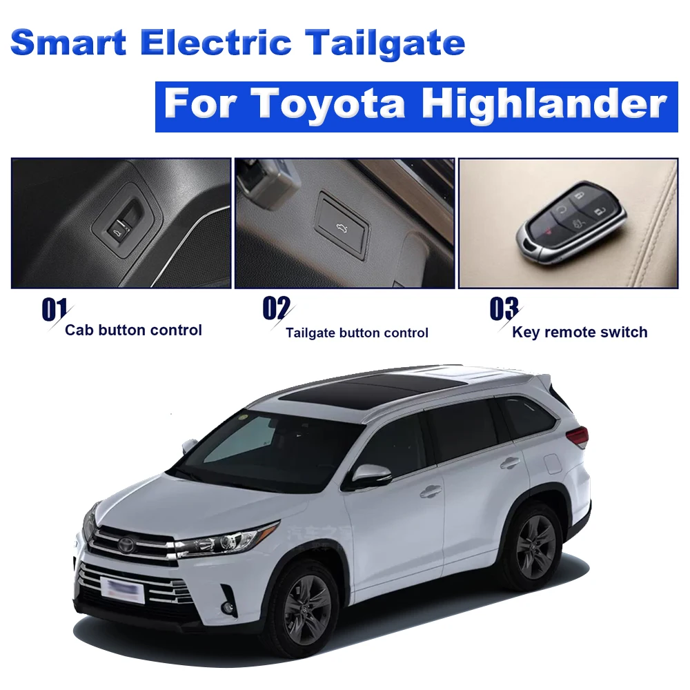 

For Toyota Highlander XU40/XU50/XU70 2009-2024 Auto Accessories Electric Tailgate Car Trunk Lids Power Lift Remote Control