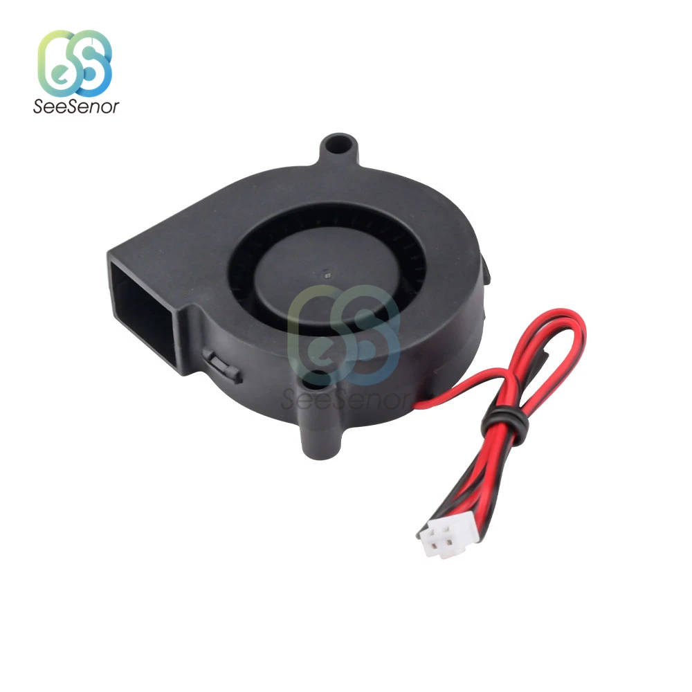 5015 Cooling Turbo Fan DC 5V 12V 24V Brushless 3D Printer Parts 2Pin For Extruder DC Cooler Blower Part Black Plastic Fans