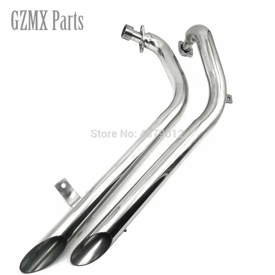 Exhaust Drag Pipes Full Exhaust System funnel With Muffler High Quality For Yamaha Black Widow XV535 XV 535 Virago 1988-2004