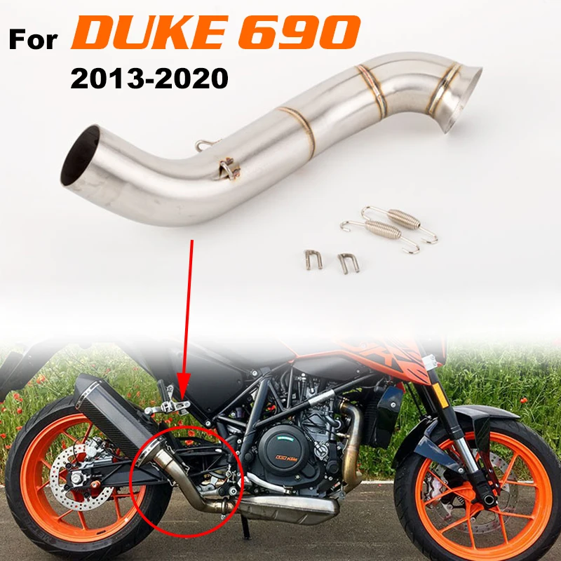 

Для DUKE 690 2013-2020 51 мм выхлопная средняя звеньевая труба для мотоцикла скользящий глушитель для глушителя мото Соединительная труба для DUKE 690