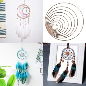 3,5-19 cm Metal Dream Dreamcatcher Makrame Ring Hoop Hoop Gold DIY Accessoire 10 Szies Neu 10 Hauptverkäufe Gouda - №10