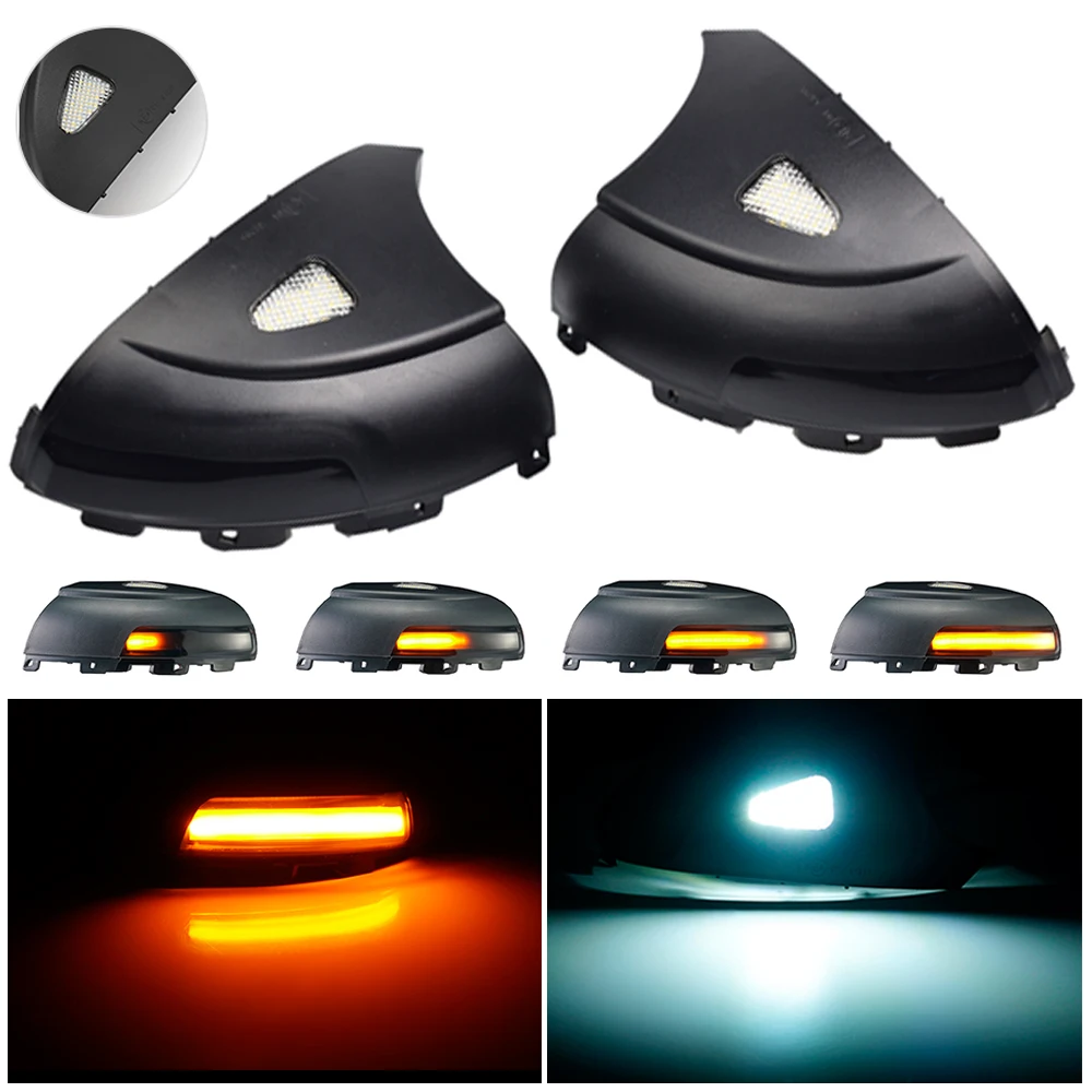 폭스바겐 티구안 MK1 5n 2007-2016용 다이나믹 방향지시등+포도등 LED 깜빡이 사이드 미러 램프 화살표 샤란 2012 2015 썸네일 2