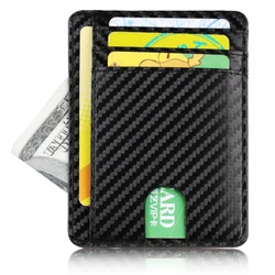 New Arrival RFID Blocking Slim Men's Leather Credit Card Holder Women Business Mini Bank Card Case Wallet For Man Small Purse