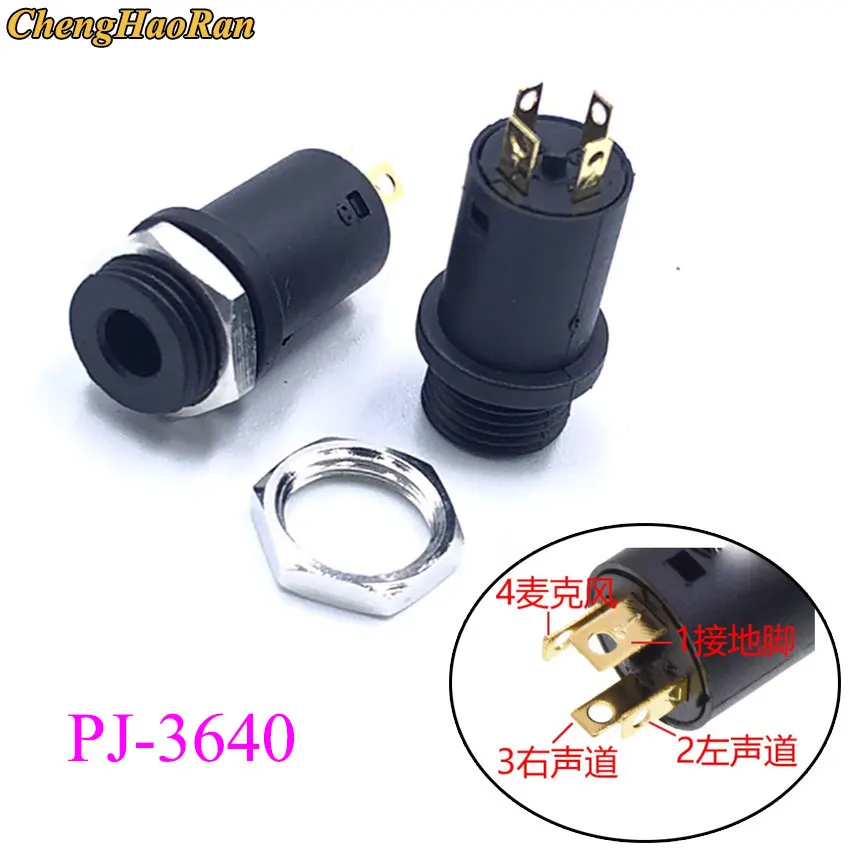 ChengHaoRan 1PCS 3.5MM PJ-392 A 3640 399 341 342M 301 Stereo Female Socket Jack With Screw 3.5 Audio Video Headphone Connector