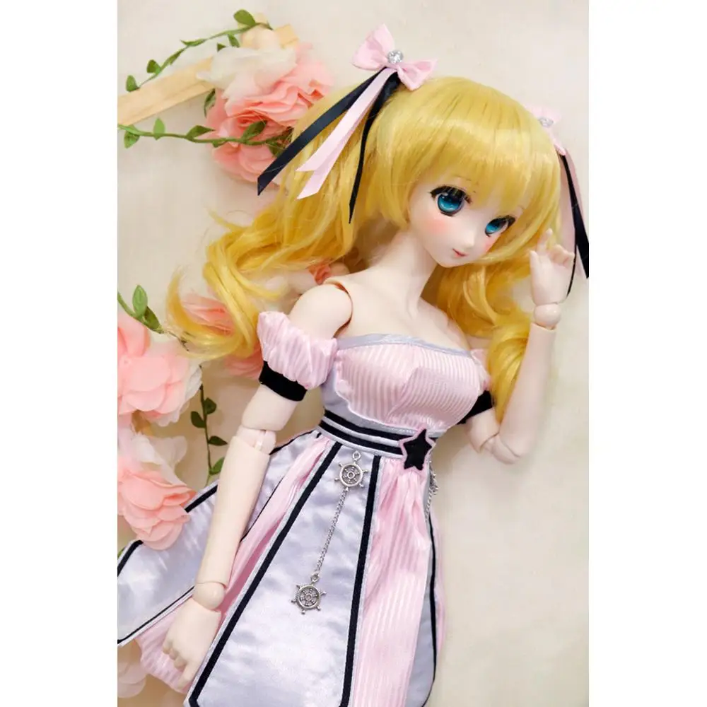 

[Wamami] розовое платье костюм униформа для 1/3 1/4 DD SD AOD BJD куклы Dollfie наряды