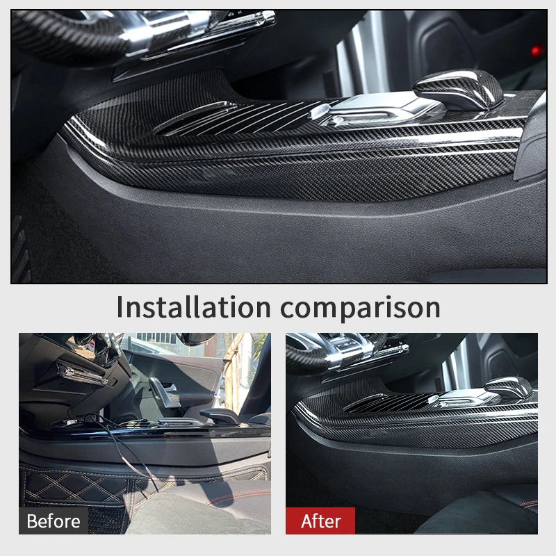 For W118 Benz 2020 CL260/A180/A200L W177 REAL CARBON FIBER interior modification center control side bar