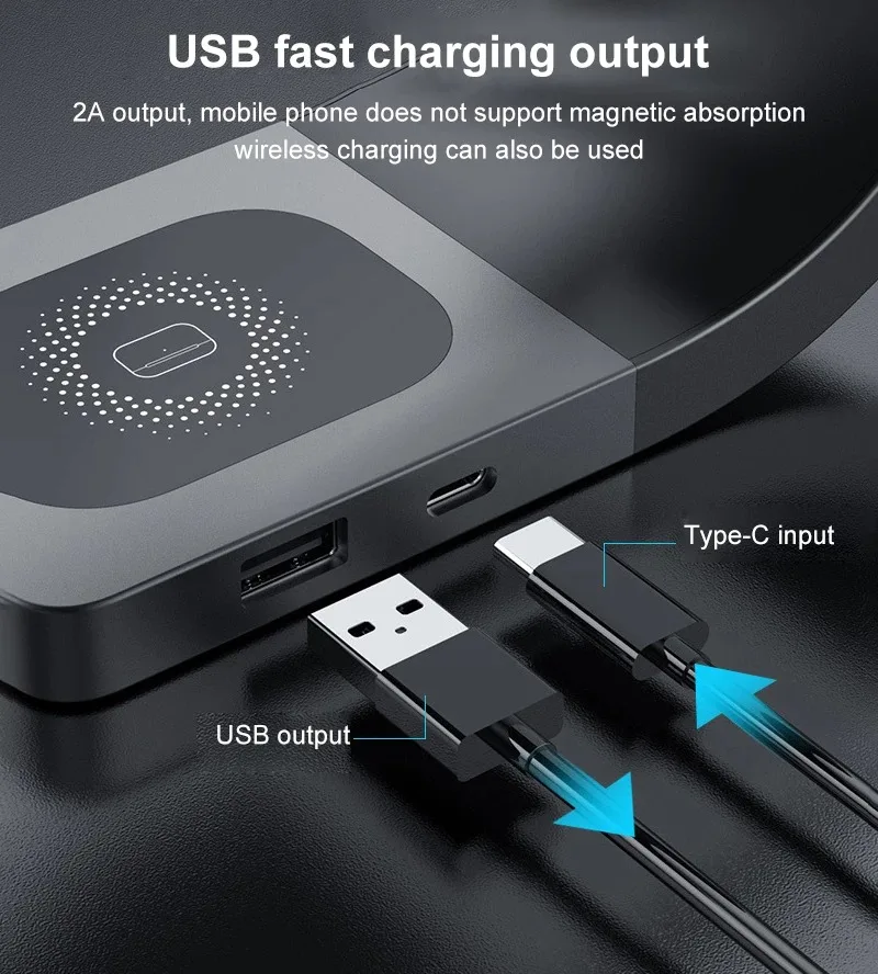 Magnetic 4 In 1 Wireless Charger Dock For IPhone 13 12 Pro Max Mini 15W Qi Fast Charging Station For AirPods 3 Apple Watch 7 6 5