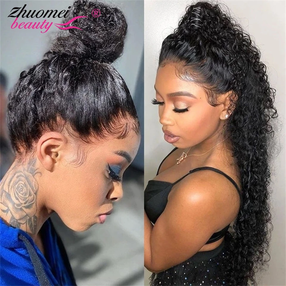 360 Lace Wigs 28 30 Inch Lace Front Wig Human Hair Wigs Jerry Curl 360 Full Lace Wig Human Hair Pre Plucked Curly Human Hair Wig